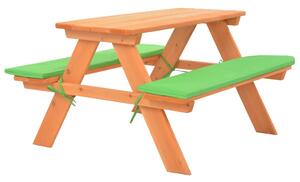 Detský piknikový stôl s lavicami 89x79x50 cm masívne jedľové drevo