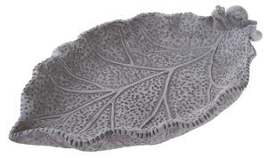 Betónové pítko pre vtáčiky Leaf, 26,5 x 5,5 x 16,5 cm