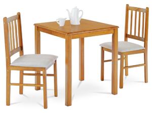 Jedálenský set z masívneho dreva s 2 stoličkami,69 x 69 x 75 cm, dub Iandhaus