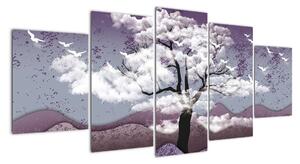 Abstraktný obraz stromu (Obraz 150x70cm)