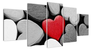 Červené srdce - obrazy na stenu (Obraz 150x70cm)