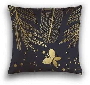Sada obliečok z mikrovlákna VISATA čierna + obliečka na vankúš 45 x 45 cm ZDARMA