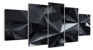 Čiernobiely obraz - abstrakcie (Obraz 150x70cm)