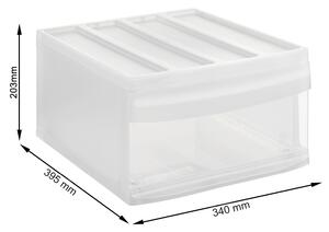 L - Zásuvka, úložný box výsuvný, transparentný Rotho SYSTEMIX