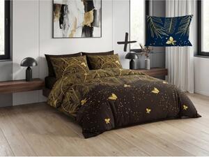 Sada obliečok z mikrovlákna VISATA čierna + obliečka na vankúš 50 x 70 cm ZDARMA
