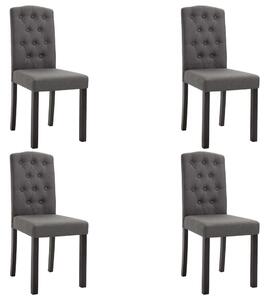Jedálenské stoličky 4 ks tmavosivé látkové