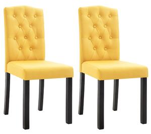 Jedálenské stoličky 2 ks žlté látkové