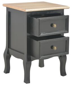 Nočný stolík, čierny 35x30x49 cm, MDF