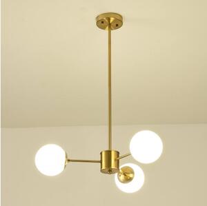 Luster na tyči 3xE27/40W/230V mosadz