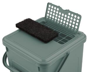 Odpadkový kôš s FILTROM, na bio odpad, Kompostér BIO, matne zelený, 9l