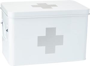 Zeller Present Lekárnička, kovový box na lieky, 2v1, biela MEDICINE XL 32 x 20 x 21