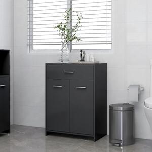 Kúpeľňová skrinka, sivá 60x33x80 cm, kompozitné drevo