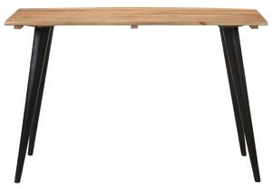Jedálenský stolík s nepravidelnými hranami 120x60x75 cm akáciový masív