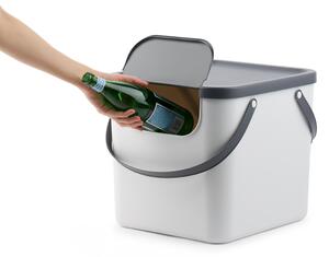 XL - Odpadkový kôš na triedený odpad ALBULA, 40 l, biely/antracit