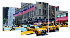 Moderný obraz - žlté taxi (Obraz 150x70cm)