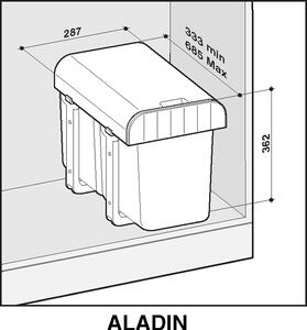 Sinks ALADIN 40 1x16 L