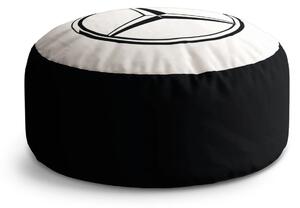 Sablio Taburet Circle Logo 1 Biela: 38x48 cm