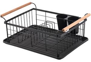 Laveo Oslo, odkvapkávač riadu 440x320x200 mm, čierna-hnedá, LAV-ELC_700A