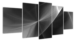 Čiernobiely abstraktný obraz (Obraz 150x70cm)