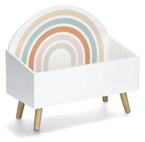 Úložný box na hračky, truhlica na nožičkách RAINBOW