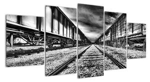 Železnice, koľaje - obraz na stenu (Obraz 150x70cm)