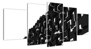 Čierne kocky - obraz na stenu (Obraz 150x70cm)