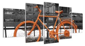 Obraz oranžového kolesá (Obraz 150x70cm)