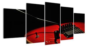 Obraz červené gitary (Obraz 150x70cm)