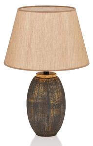 Sivo-béžová stolová lampa s textilným tienidlom (výška 46 cm) – Opviq lights