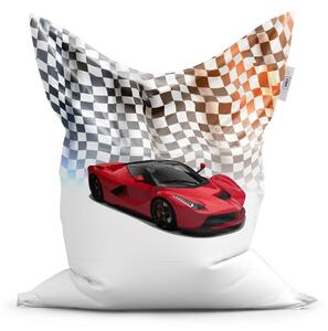Sablio Sedací vak Ferrari Závodná vlajka - 150x100 cm