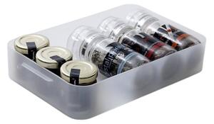 Plastový úložný organizér Pure Box A5 nízky, mliečny