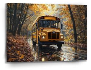 Sablio Obraz Žltý školský autobus - 90x60 cm