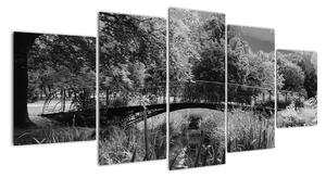 Čiernobiely most - obraz (Obraz 150x70cm)