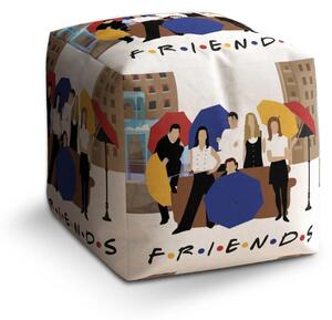 Sablio Taburet Cube Seriál Priatelia FRIENDS Gauč pri fontáne - 40x40x40 cm