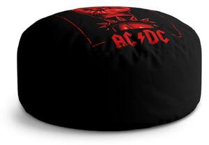 Sablio Taburet Circle ACDC Červená ruka: 38x48 cm