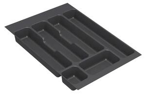 Vložka / príborník do 45 cm zásuvky - CUTLERY sivý plast 35 x 46 cm