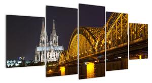 Obraz osvetleného mosta (Obraz 150x70cm)