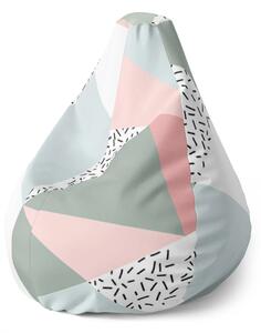Sablio Sedací vak Pear Obrazce v nežných farbách - 70 x 95 x 15 cm