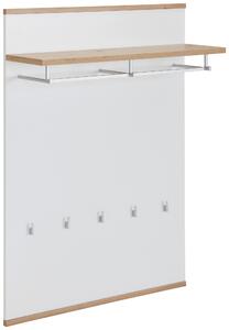 VEŠIAKOVÝ PANEL, biela, dub artisan, 85/119/28 cm Xora - Vešiakové steny