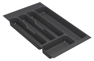 Vložka / príborník do 40 cm zásuvky - CUTLERY sivý plast 30 x 46 cm