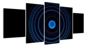 Modré kruhy - obraz (Obraz 150x70cm)
