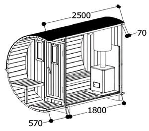 Hanscraft Sudová sauna 250