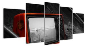 Obraz červené televízie (Obraz 150x70cm)