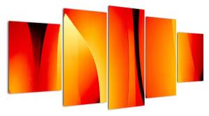 Oranžový abstraktný obraz (Obraz 150x70cm)