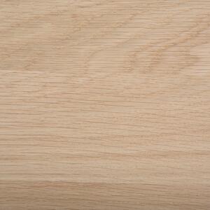 Jedálenský stôl svetlé drevo biely ø 120 cm guľatý škandinávsky