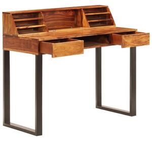 Stôl 110x50x94 cm masívne sheeshamové drevo a oceľ