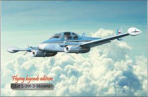 Lietadlo let L-200 Morava - ceduľa 29cm x 20cm Plechová tabuľa