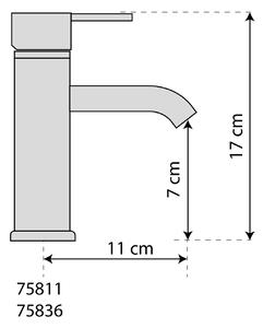 Fala Baterie umyvadlová Retro Bronze 2 (17 cm) TO-75836