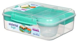 Sistema TO GO Trojkomorová krabička s nádobou na jogurt a 2 tácky 1,65 l