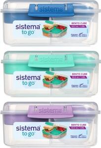 Sistema TO GO Trojkomorová krabička s nádobou na jogurt a 2 tácky 1,65 l